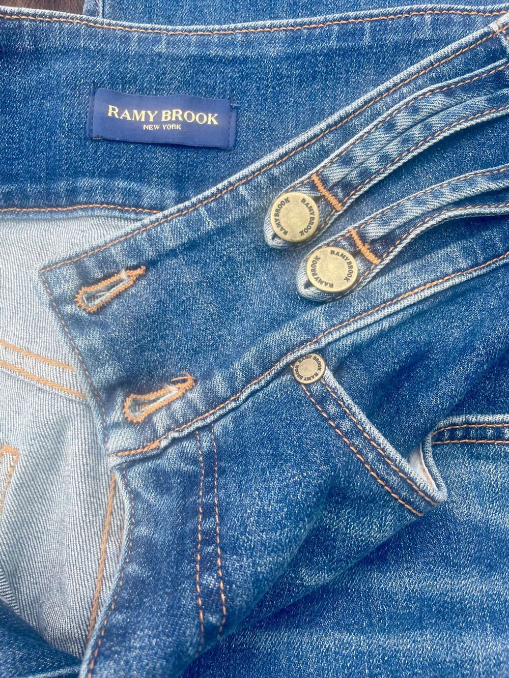 Ramy Brook Dark Blue High-Waist Wide Leg Jeans - Picture 8 of 15